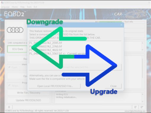 Vag DCM6.2V reading on bench and FRF/ODX file update