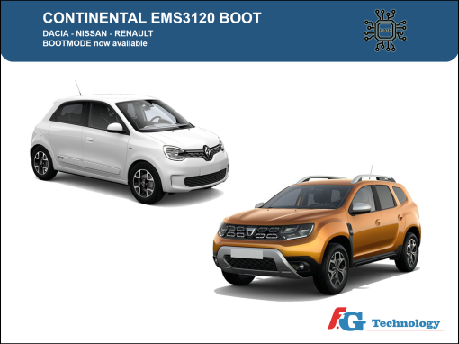 Bootmode disponibile per EMS3120 Renault motorizzati 1.2/1.6 benzina